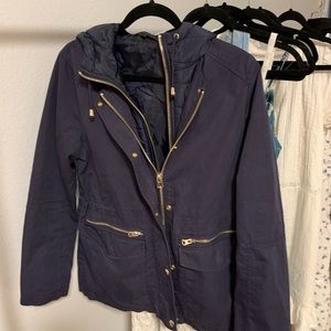 Topshop navy blue winter coat